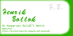 henrik bollok business card